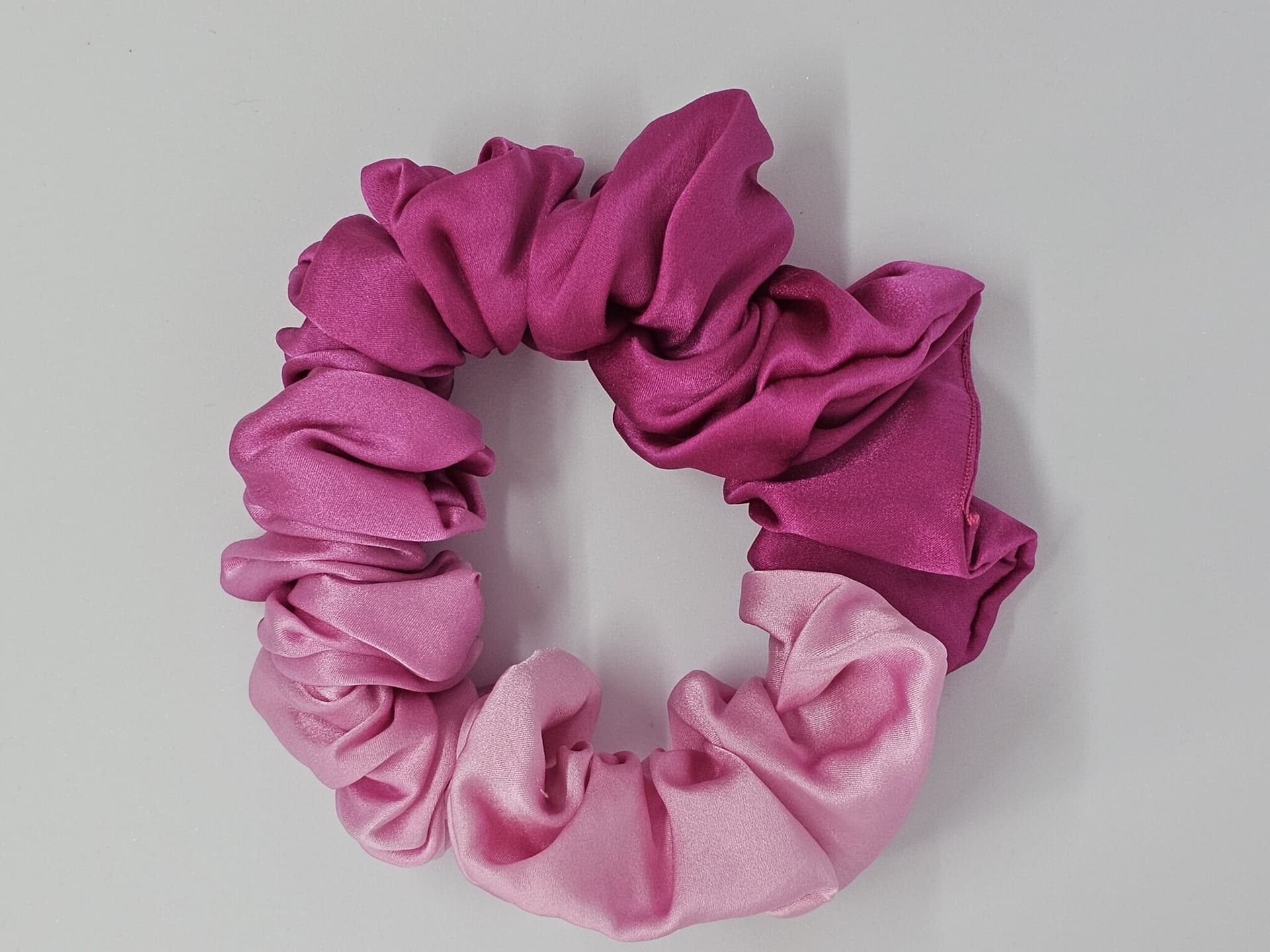 Pure Silk Pink Fade Scrunchie