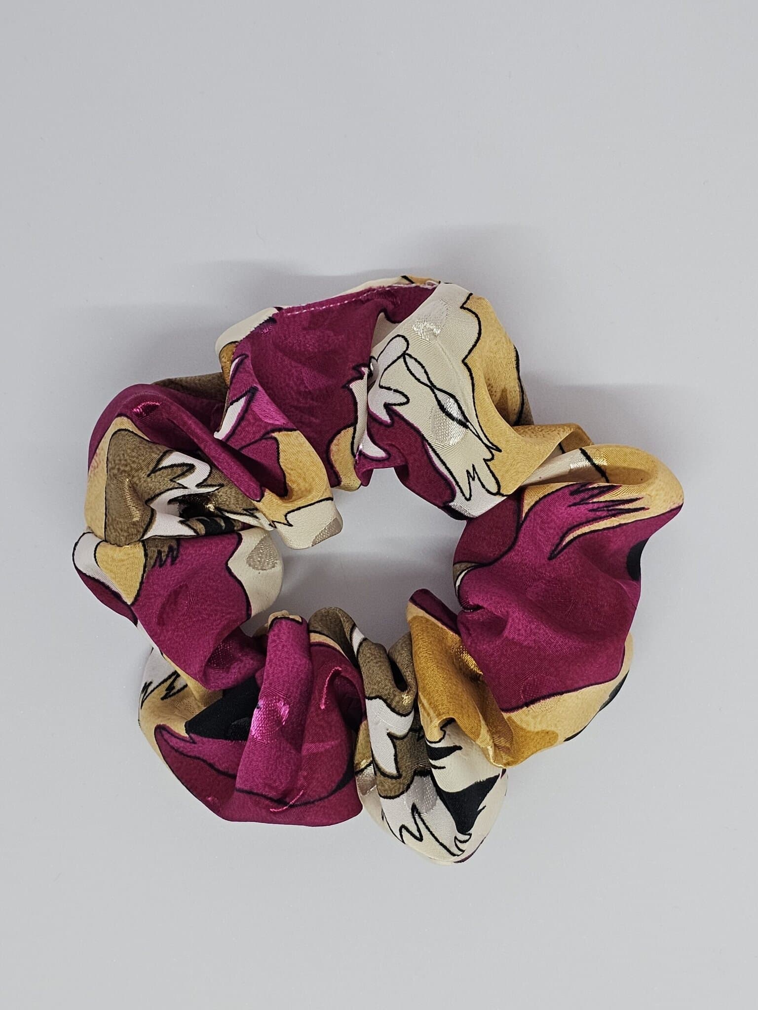 Zero Waste Scrunchie Pattern Pink Retro
