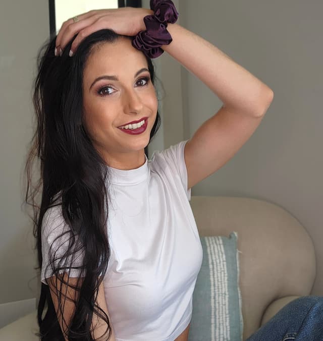 Silk Satin Scrunchie Egg Plant 3