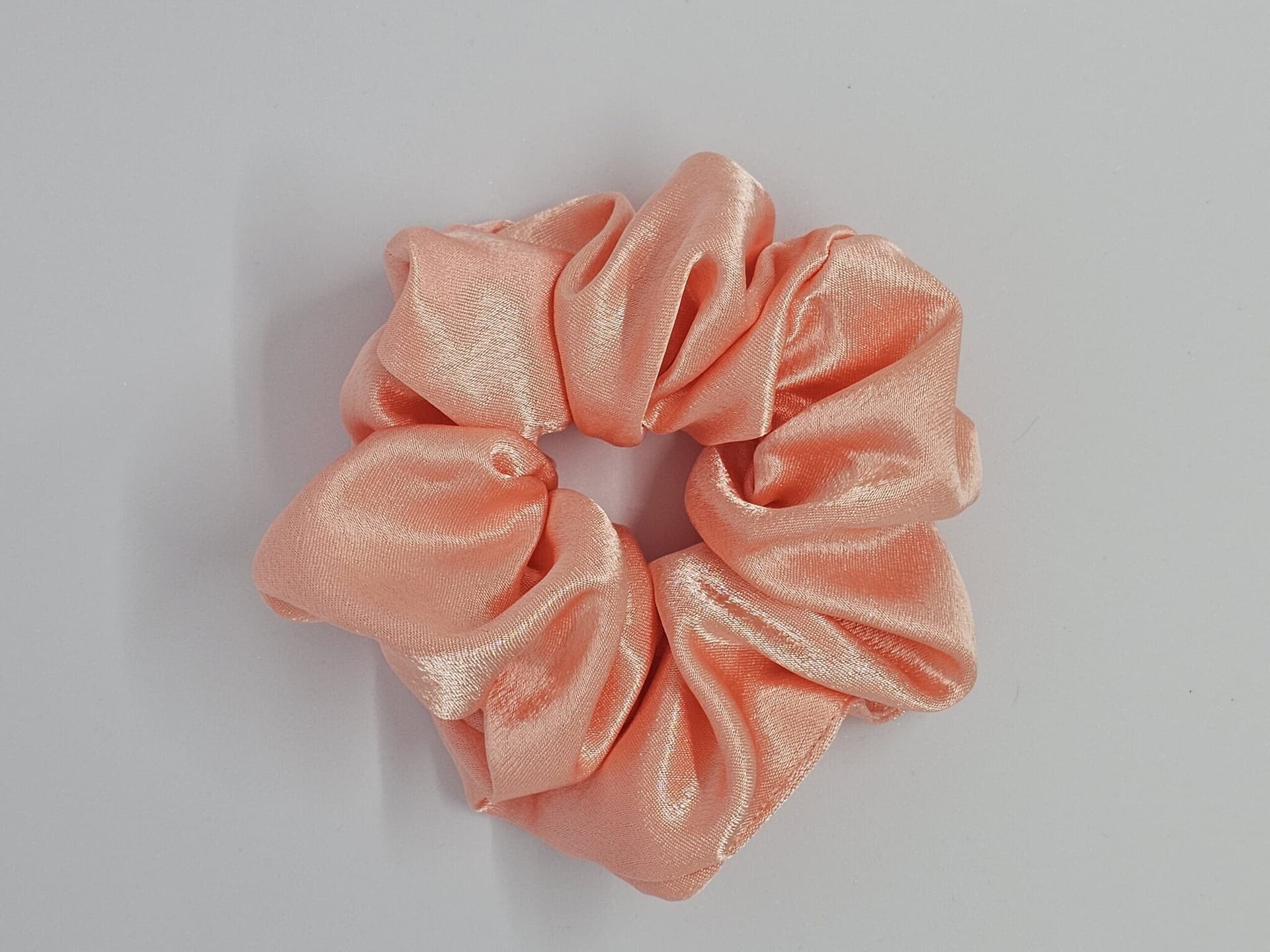 Silk Satin Scrunchie Coral