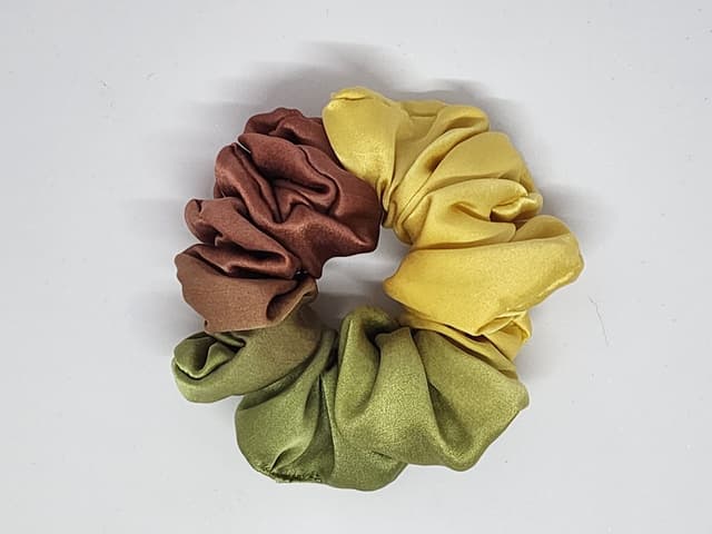 Pure Silk Earth Scrunchie 1
