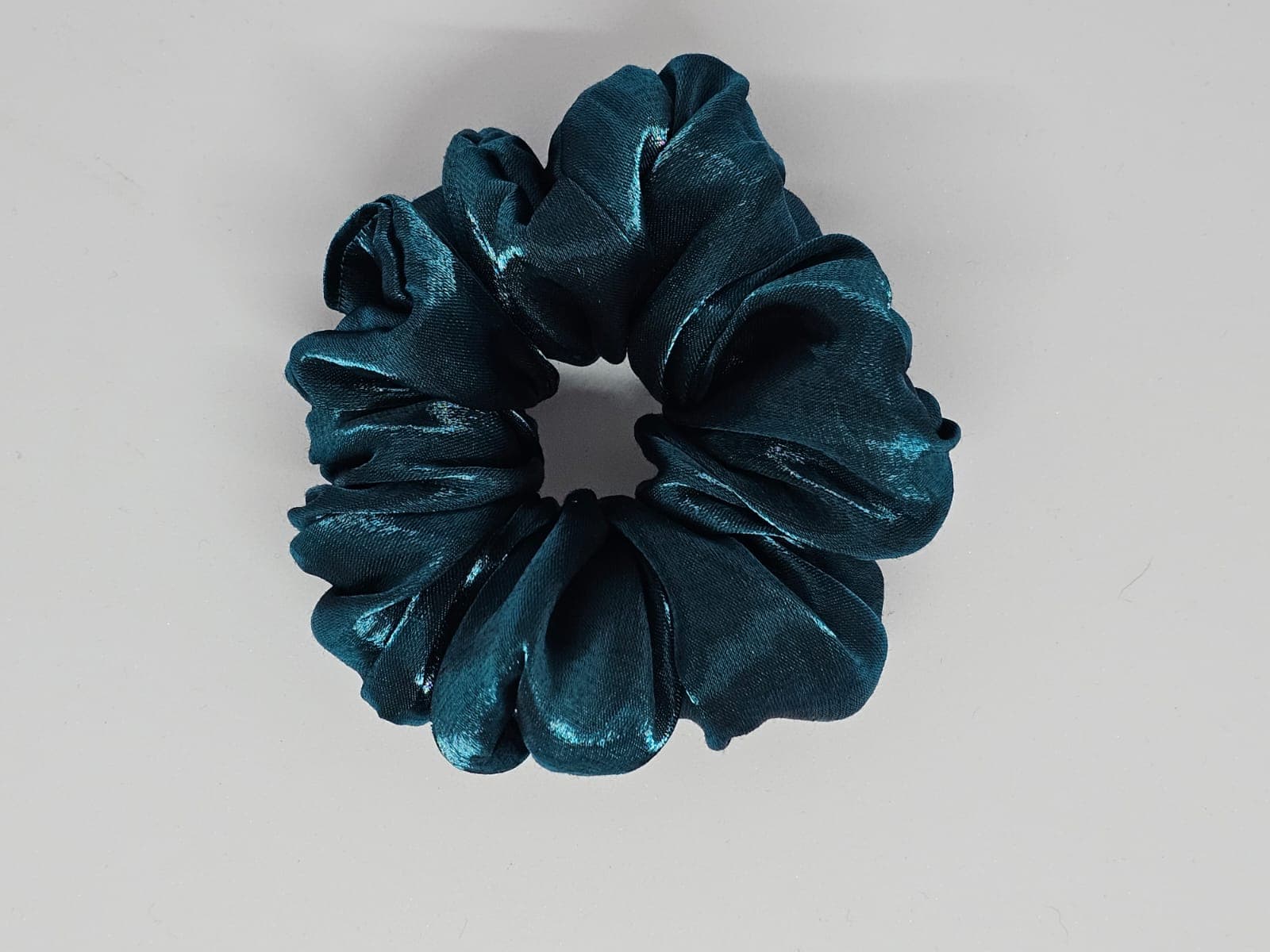 Silk Satin Scrunchie Deep Blue Sea