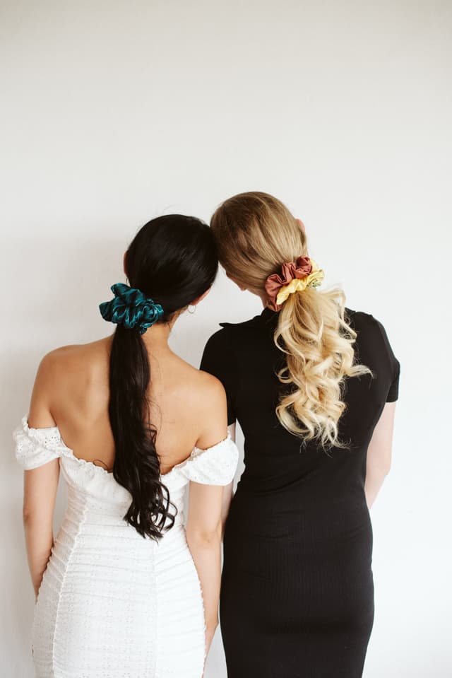 Silk Satin Scrunchie Deep Blue Sea 7