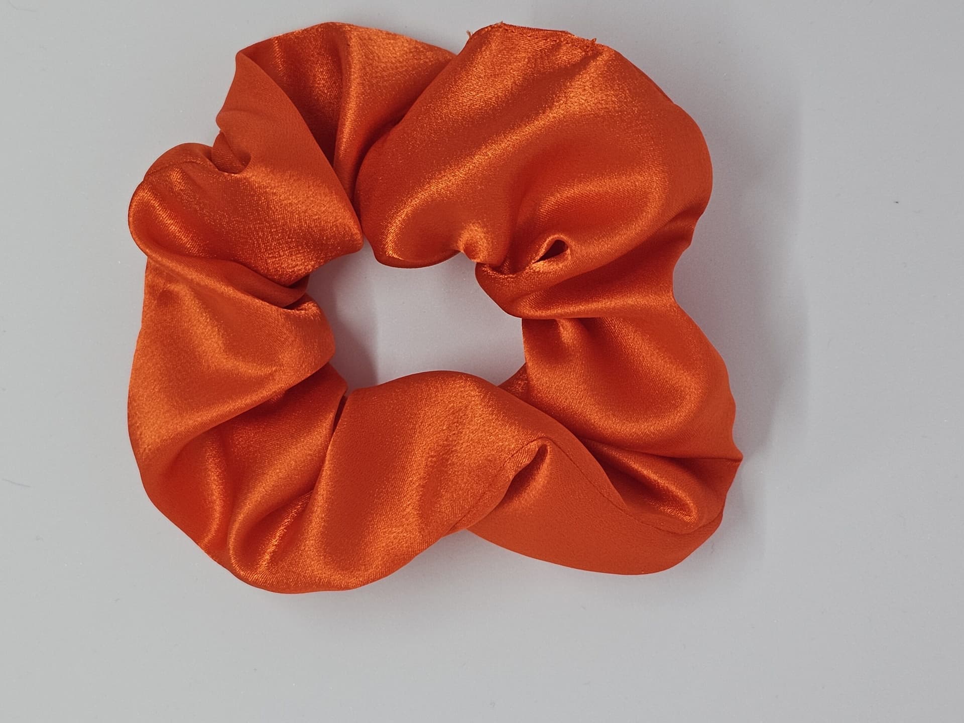 Silk Satin Scrunchie Orange