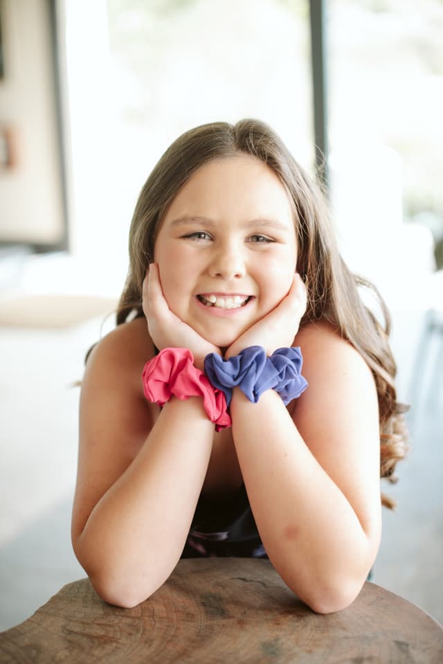 Zero Waste Scrunchie Deep Purple 2