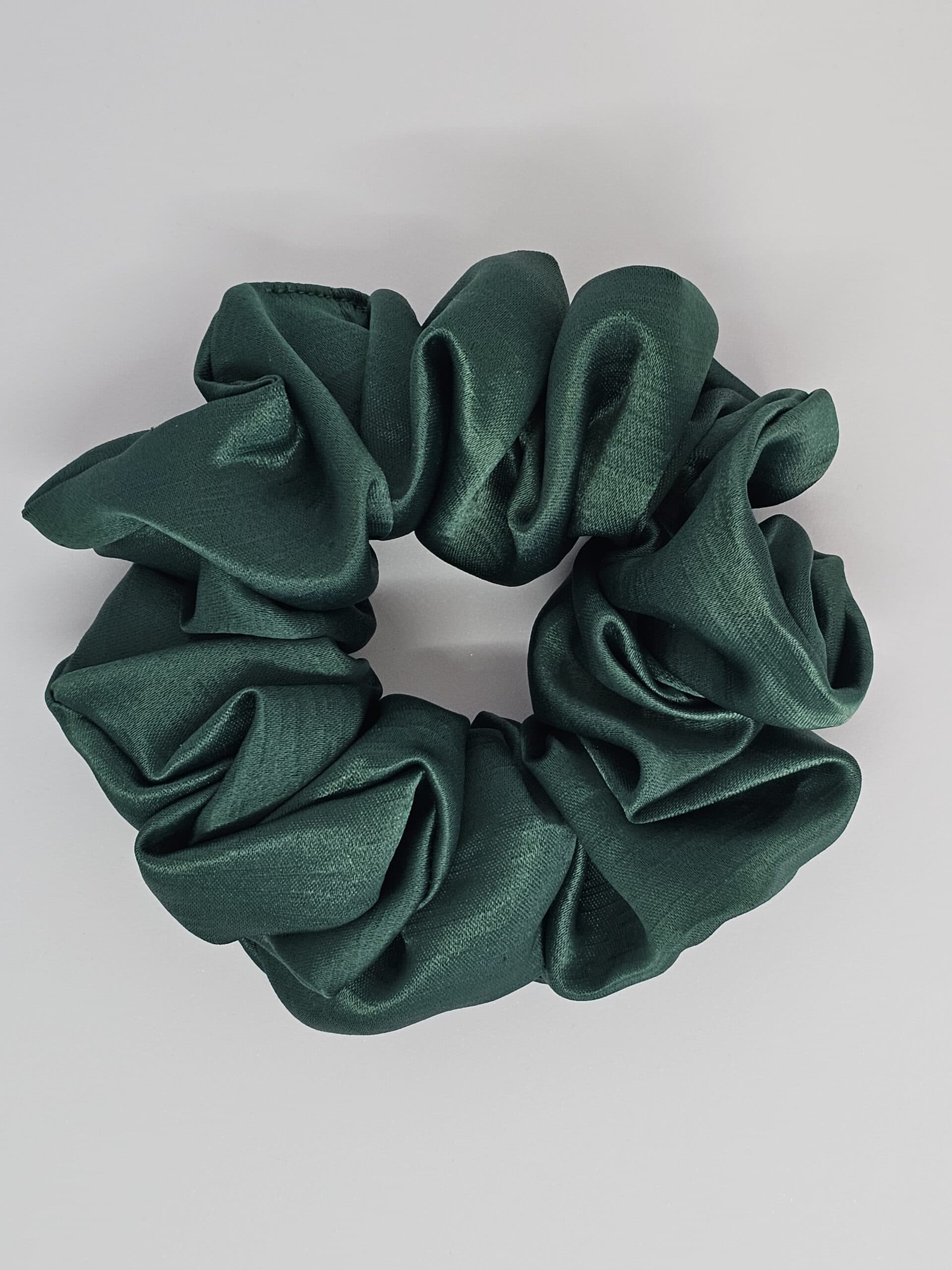Silk Satin Scrunchie Emerald Green