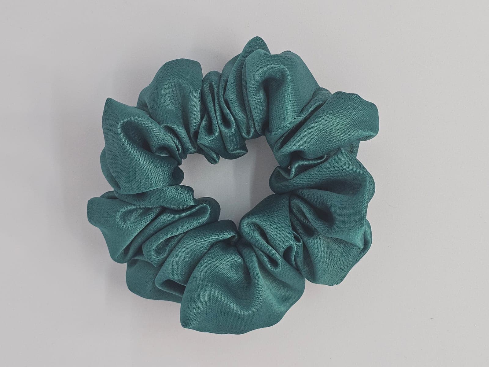 Silk Satin Scrunchie Faded Green