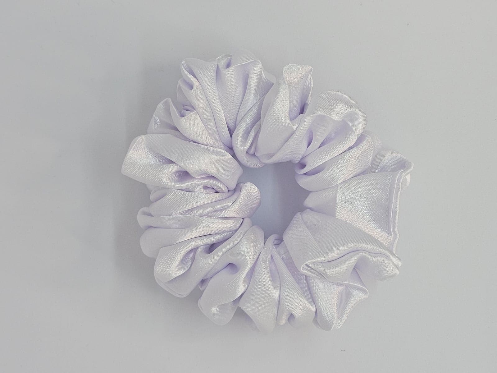 Silk Satin Scrunchie Ghost White