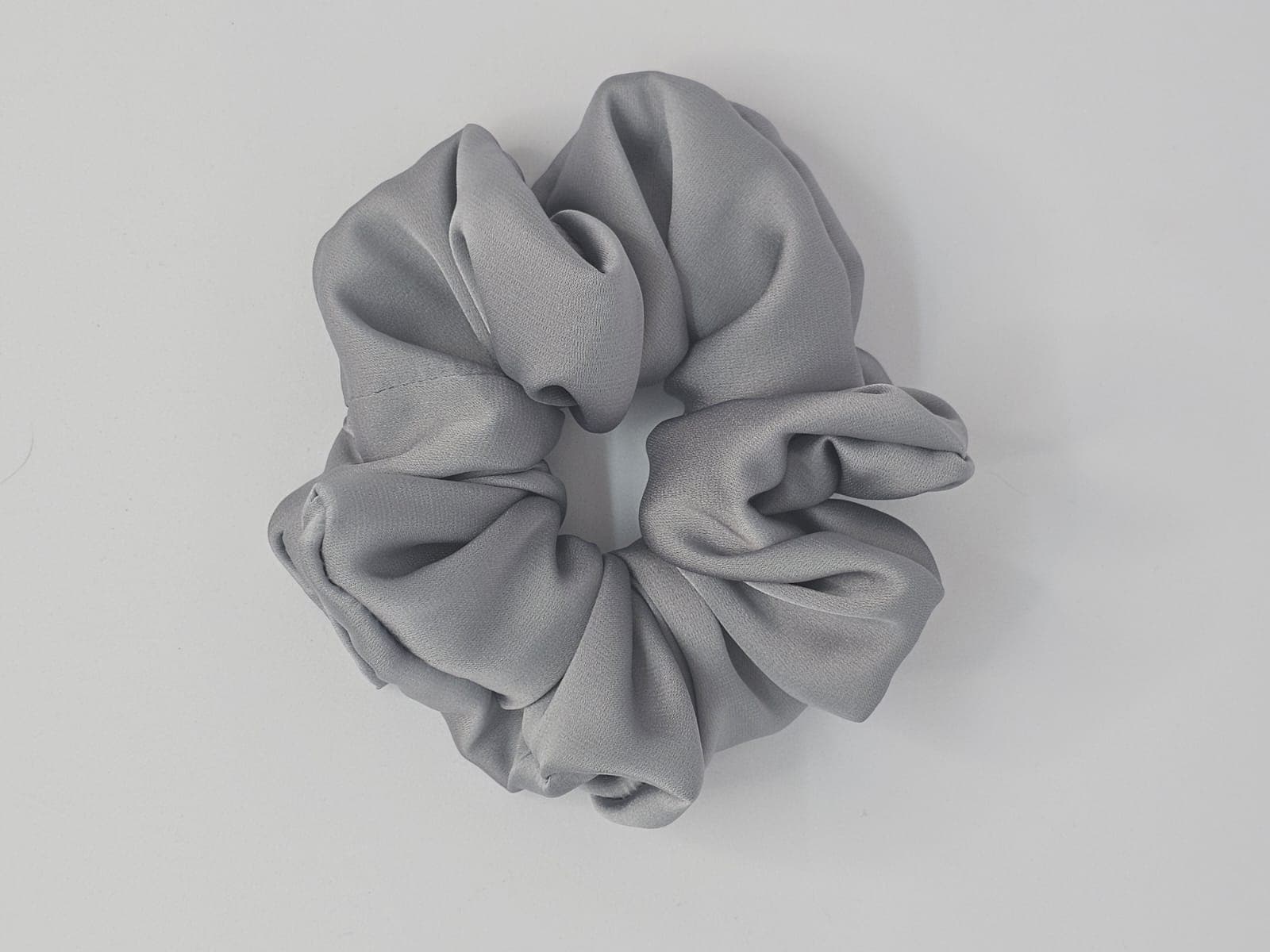 Pure Silk Gray Scrunchie