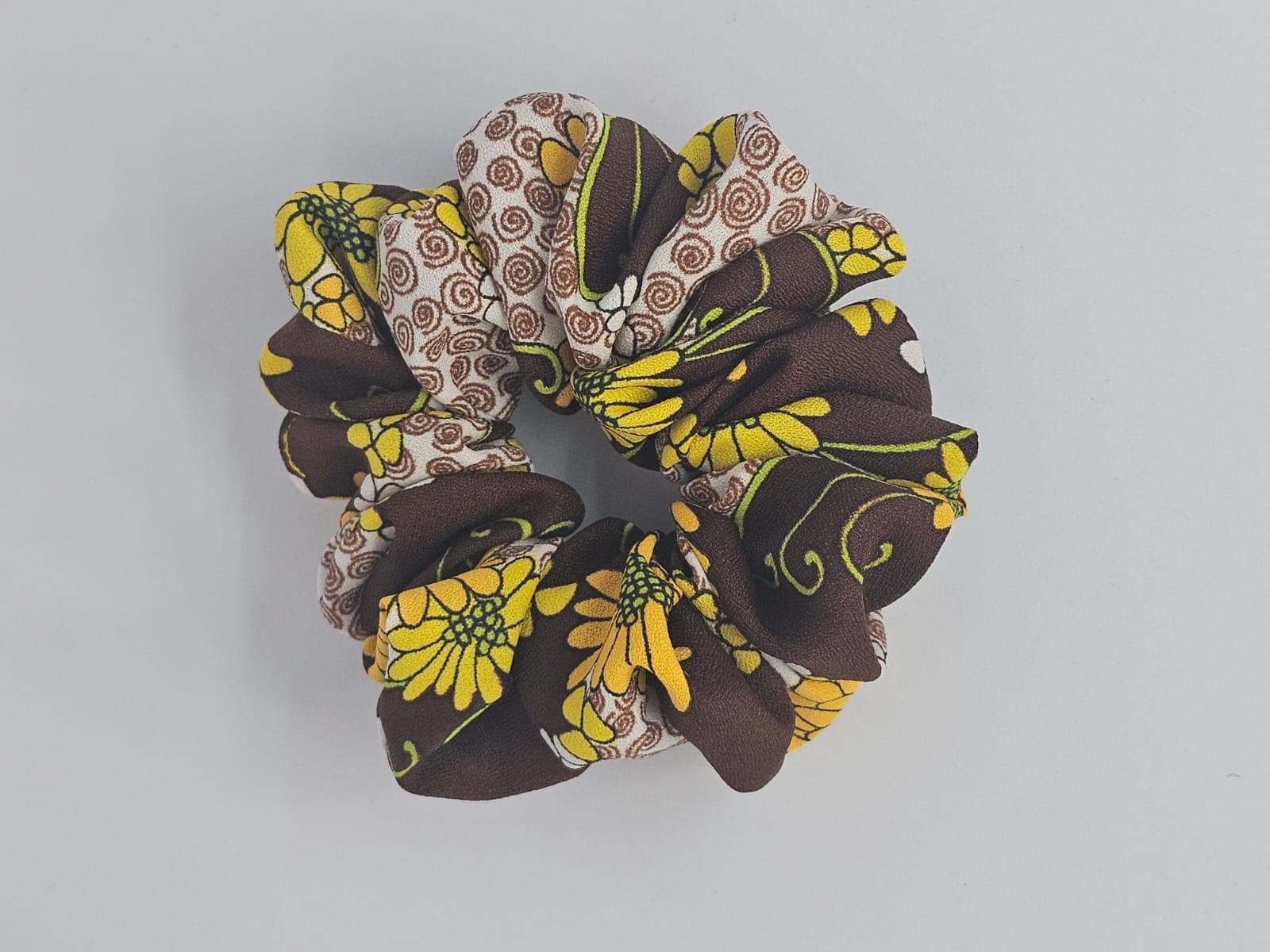 Zero Waste Scrunchie Yellow Flowers