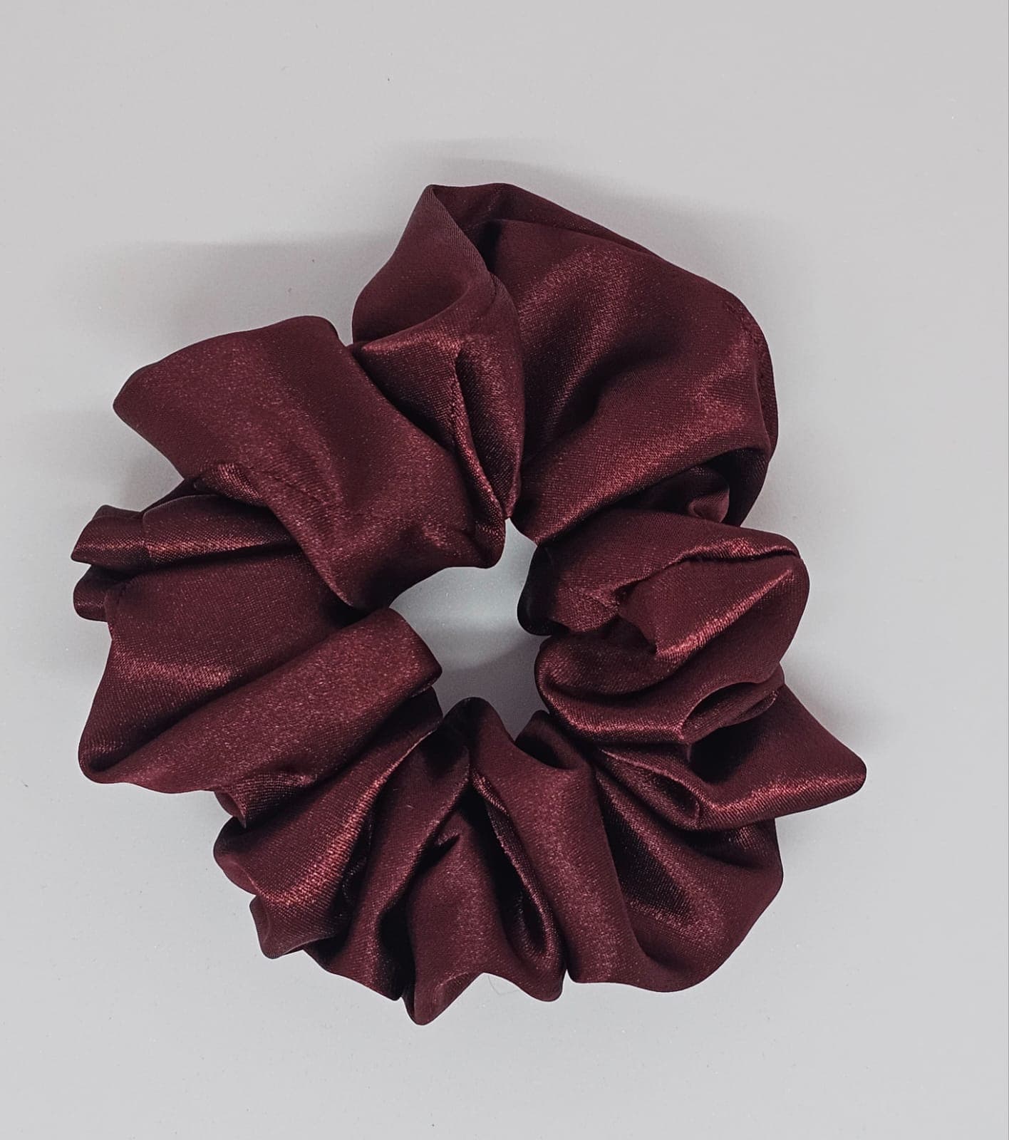 Silk Satin Scrunchie Maroon