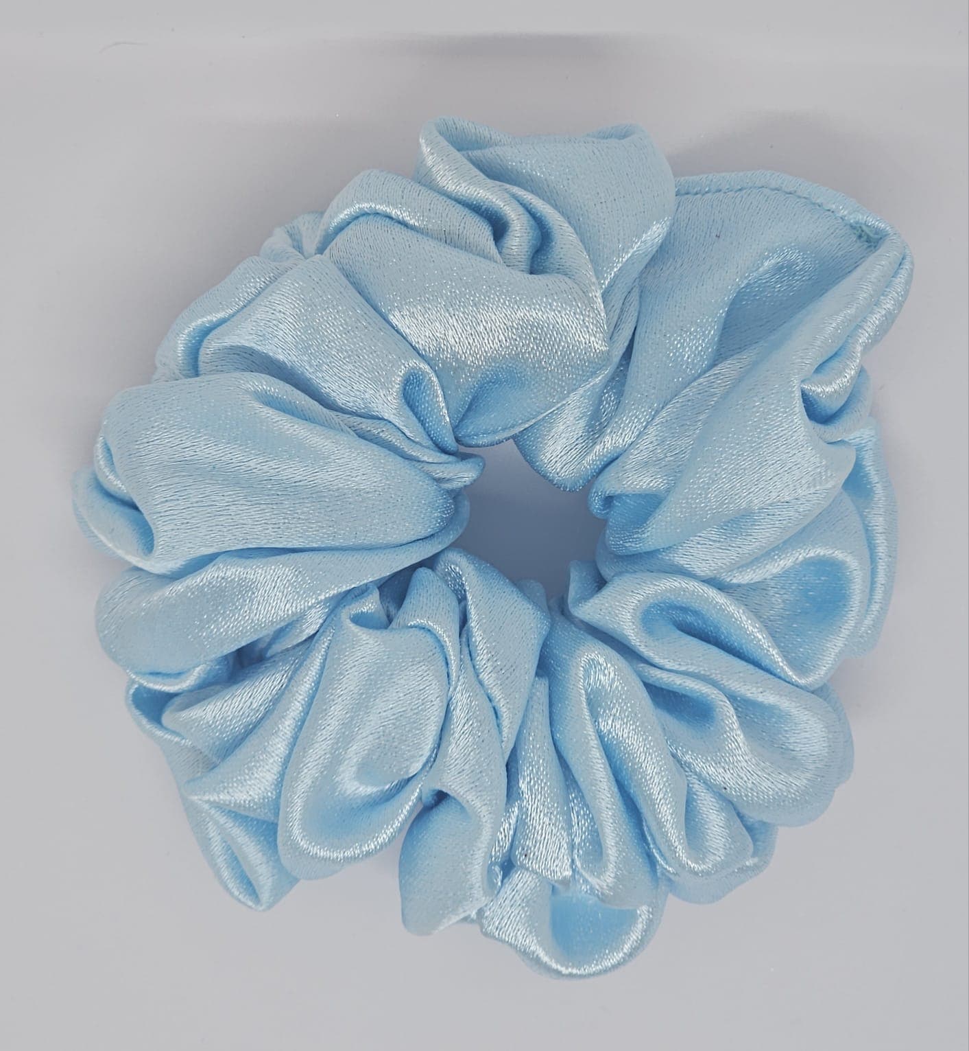 Silk Satin Scrunchie Baby Blue