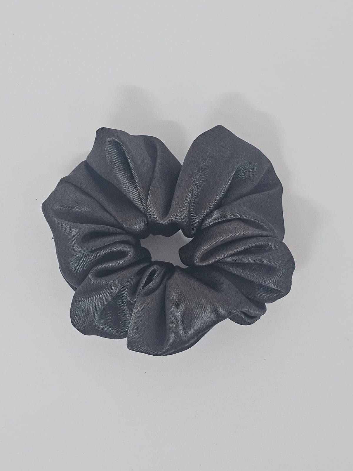 Silk Satin Scrunchie Charcoal