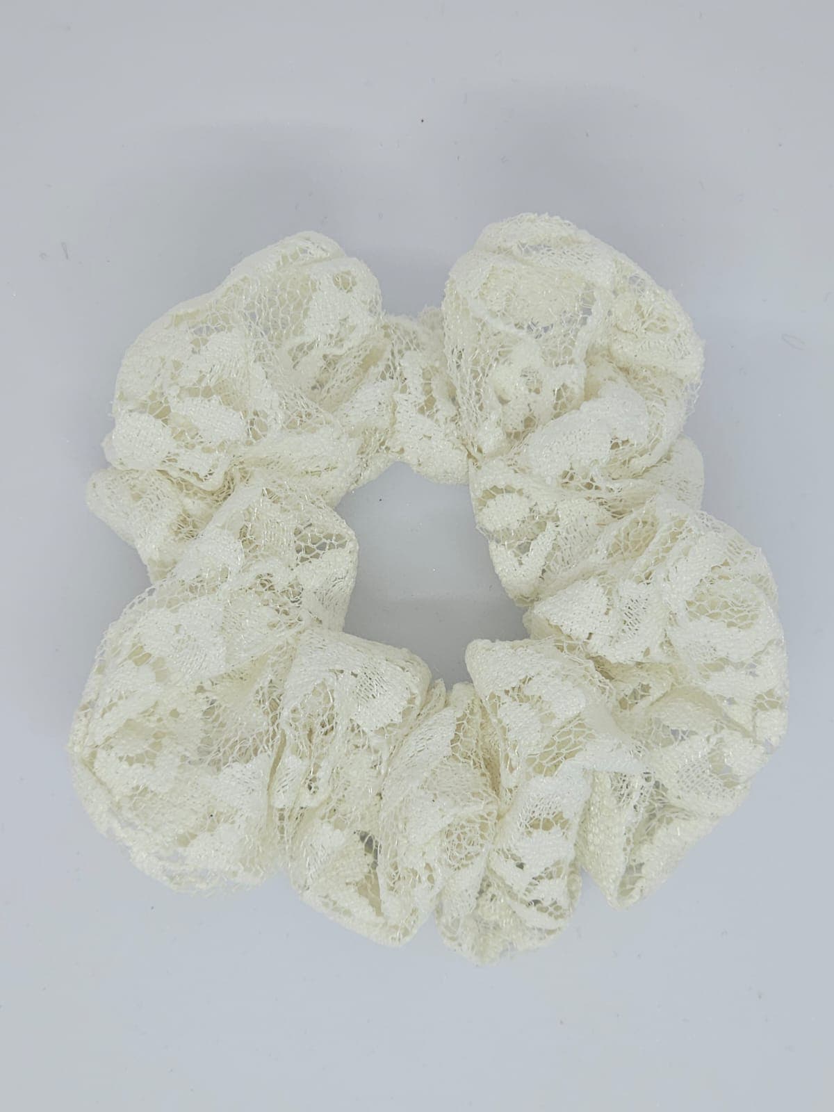 Zero Waste Scrunchie Beige Lace