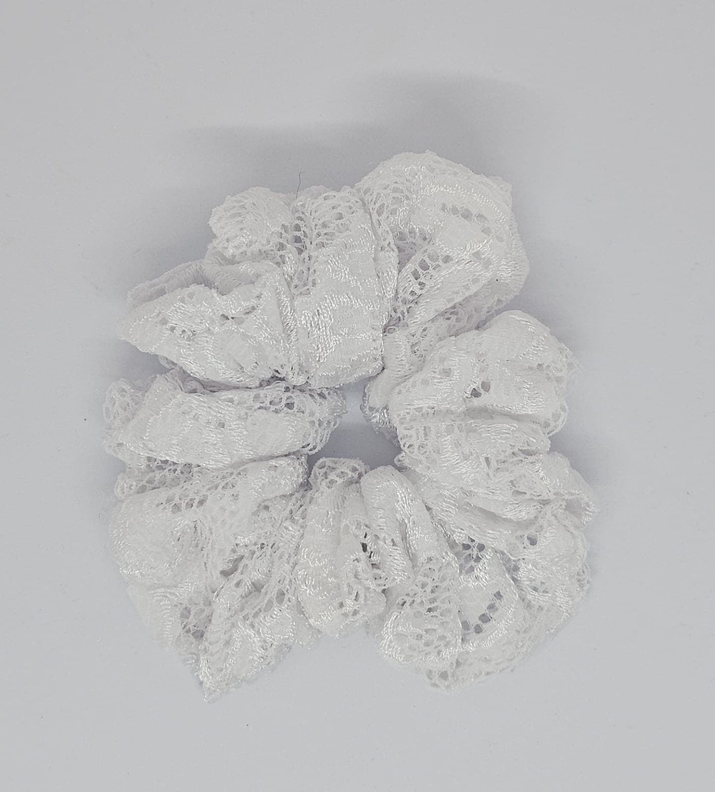 Zero Waste Scrunchie Soft White Lace