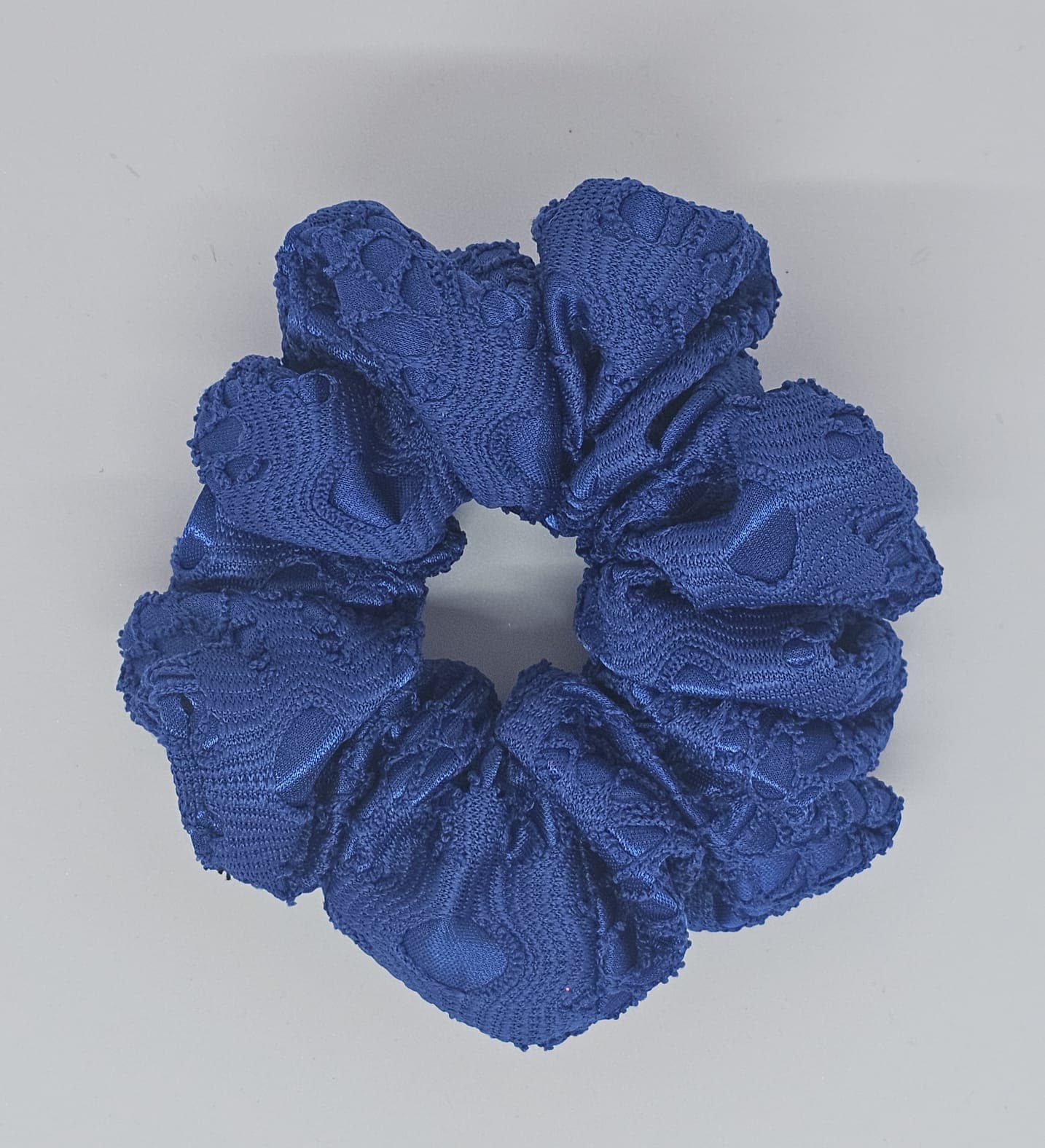 Zero Waste Scrunchie Bright Blue Lace