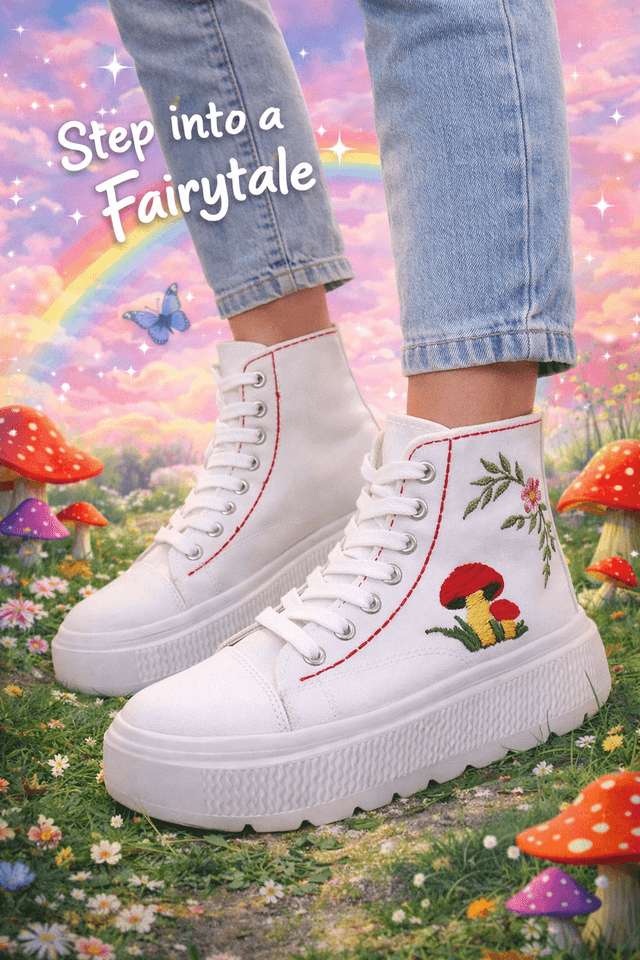 Custom Embroidered High-Top Platform Sneakers 1