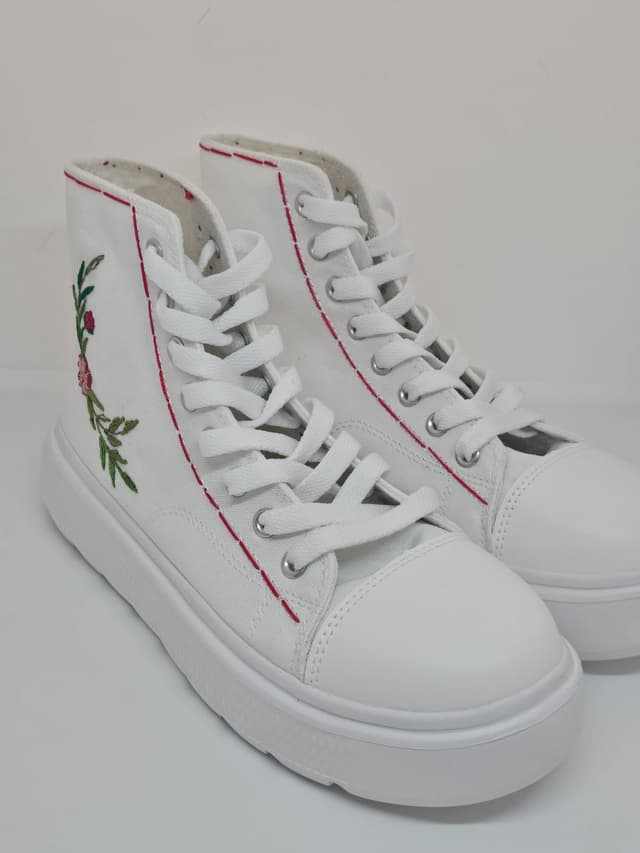 Custom Embroidered High-Top Platform Sneakers 2