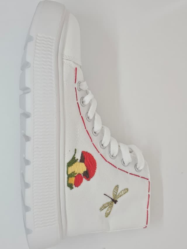 Custom Embroidered High-Top Platform Sneakers 4