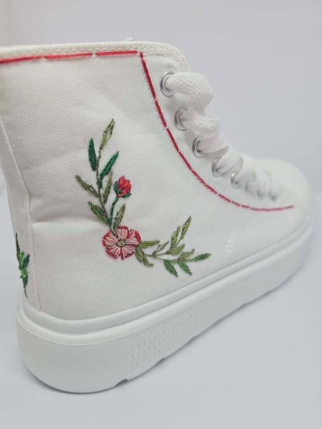 Custom Embroidered High-Top Platform Sneakers 5