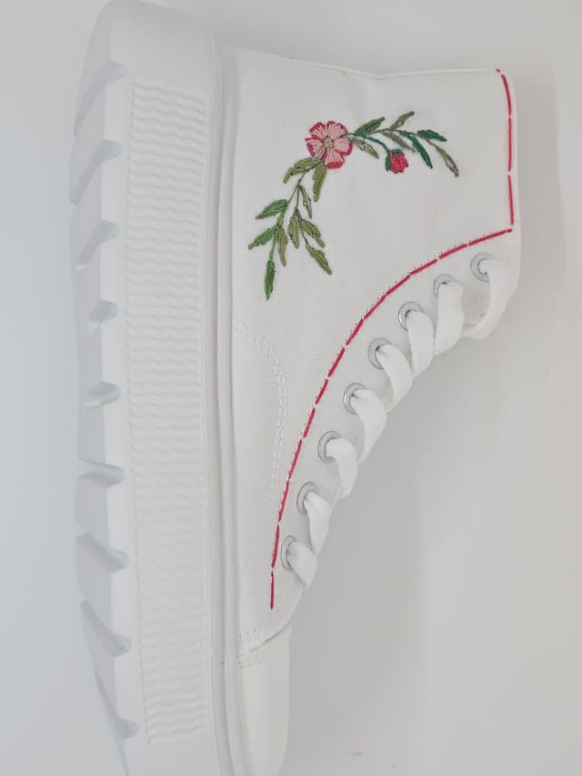 Custom Embroidered High-Top Platform Sneakers 7