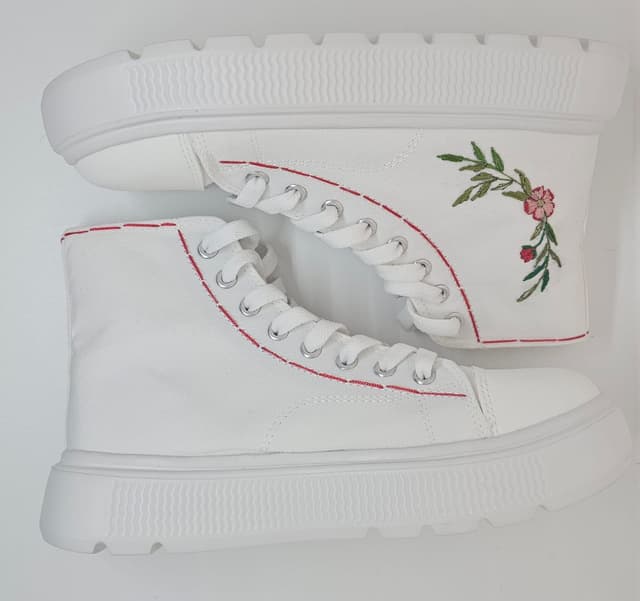 Custom Embroidered High-Top Platform Sneakers 8