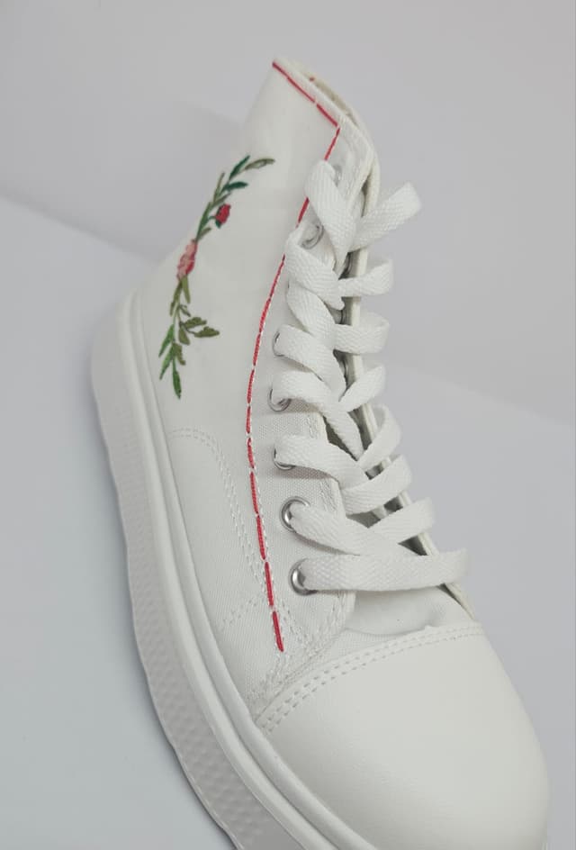 Custom Embroidered High-Top Platform Sneakers 9