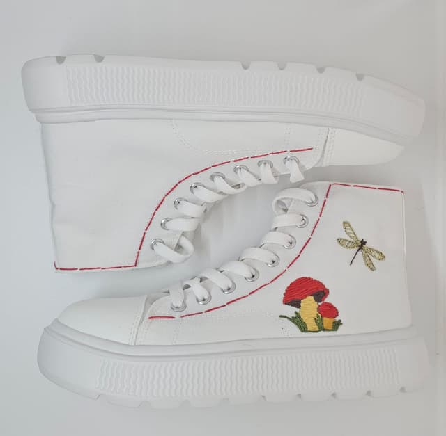 Custom Embroidered High-Top Platform Sneakers 12