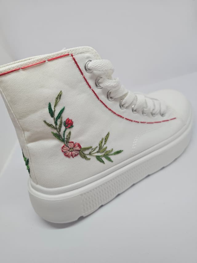 Custom Embroidered High-Top Platform Sneakers 13