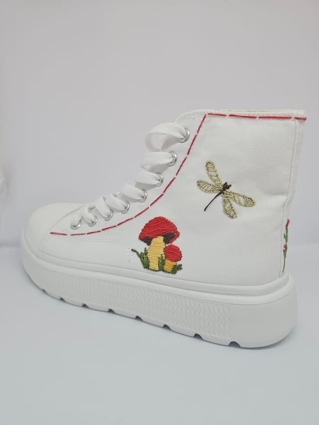 Custom Embroidered High-Top Platform Sneakers 14
