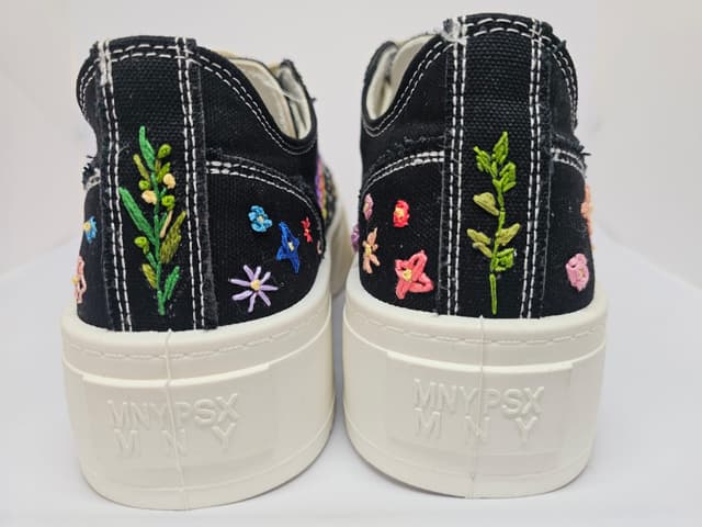 Custom Embroidered Low-Cut Platform Sneakers 17