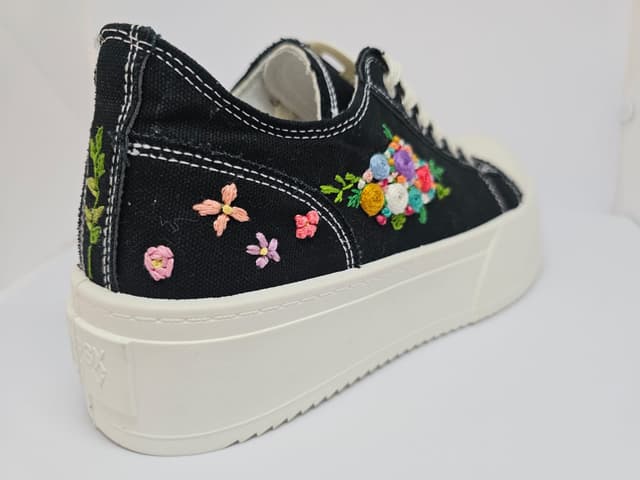 Custom Embroidered Low-Cut Platform Sneakers 19