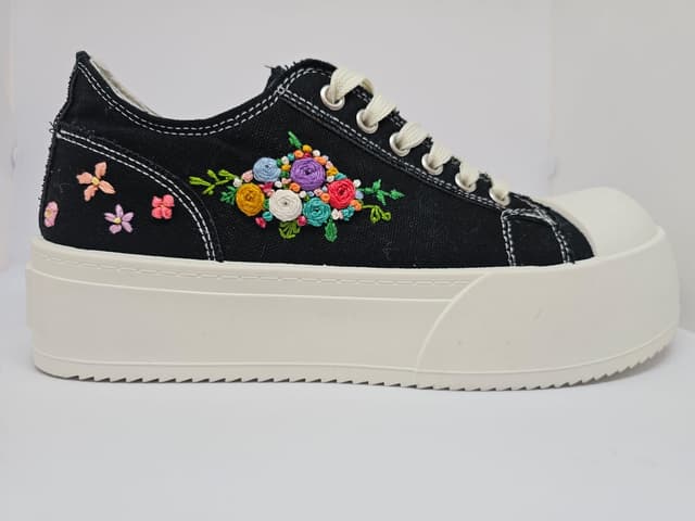 Custom Embroidered Low-Cut Platform Sneakers 20