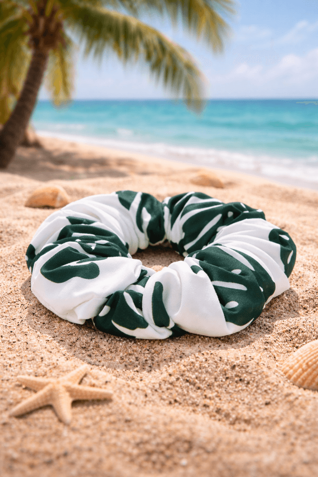 Swim Scrunchie Palm Leaves 4