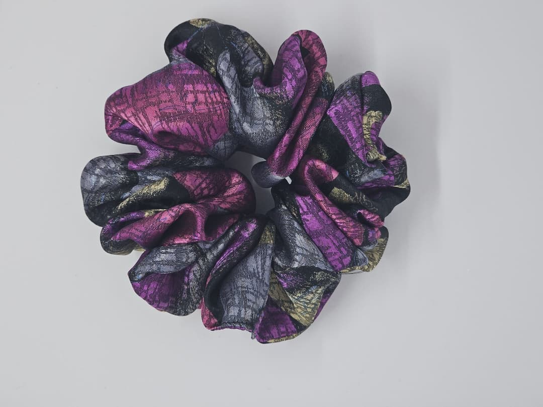 Silk Satin Scrunchie Metallic Magic