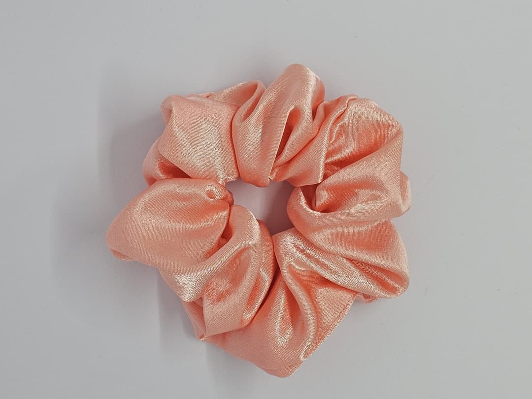 Silk Satin Scrunchie Coral