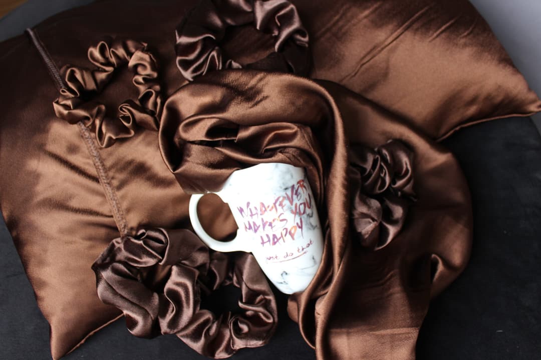 Silk Satin Pillowcases - Bronzy Brown