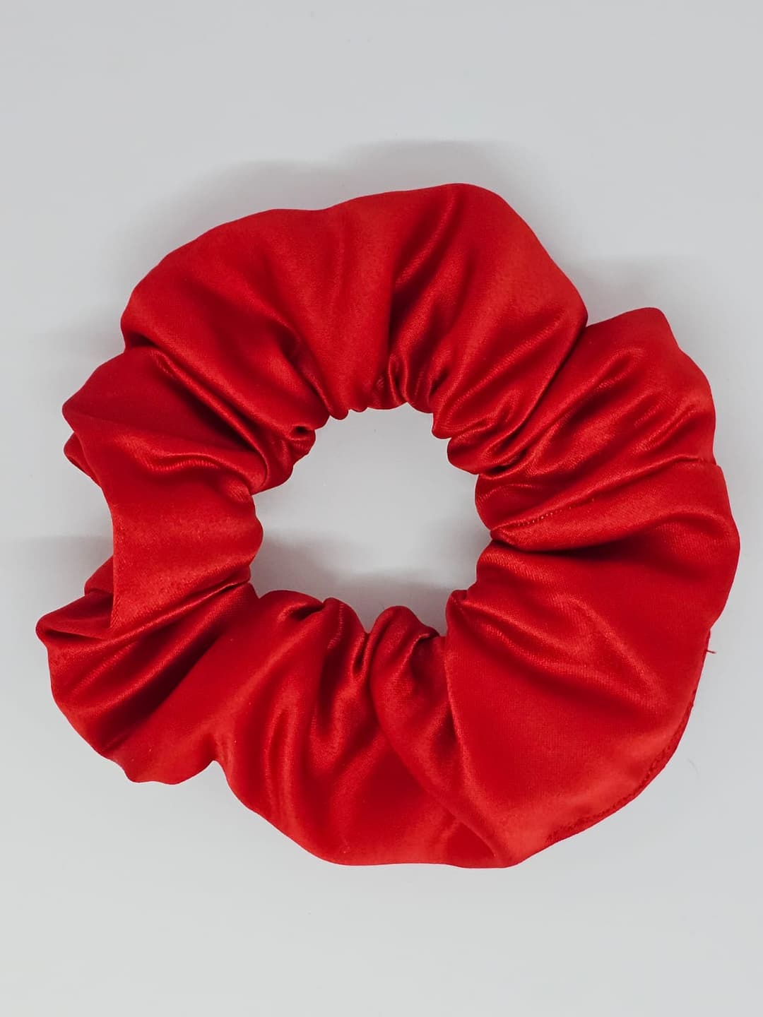 Silk Satin Scrunchie Red