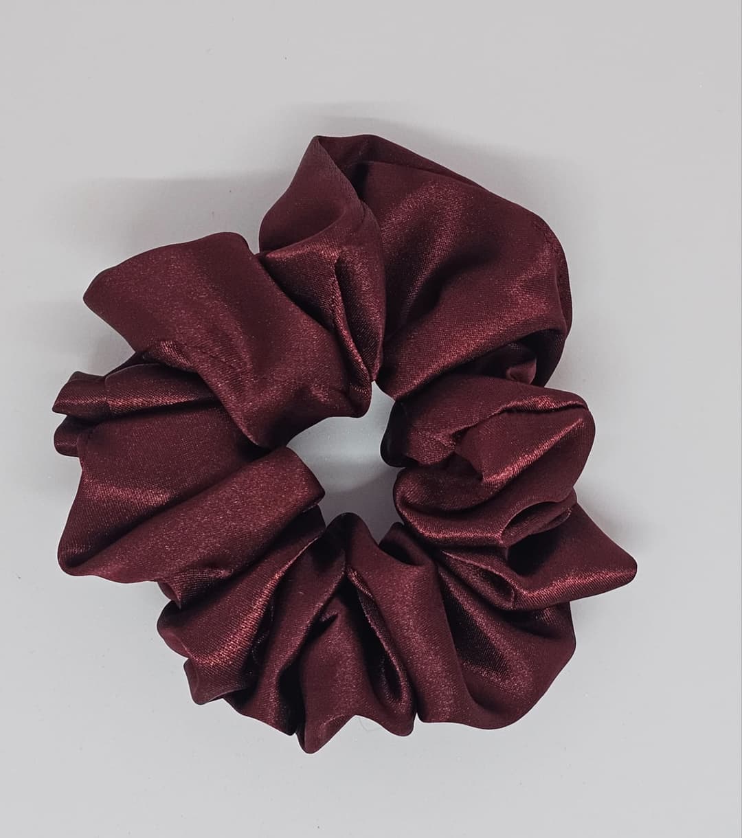 Silk Satin Scrunchie Maroon