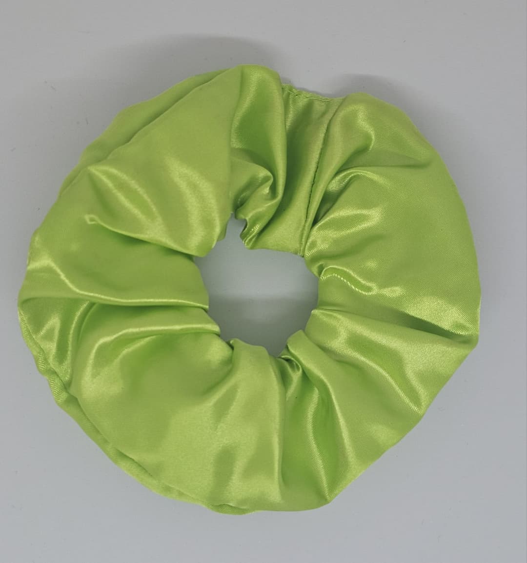 Silk Satin Scrunchie Neon Green