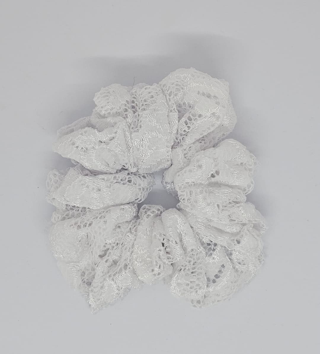 Zero Waste Scrunchie Soft White Lace