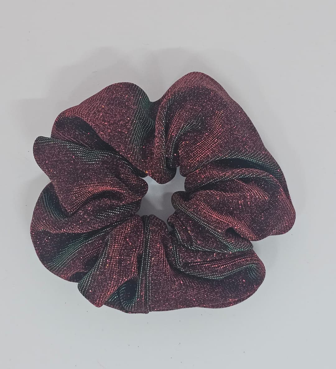 Zero Waste Scrunchie Red and Green Dual Tone