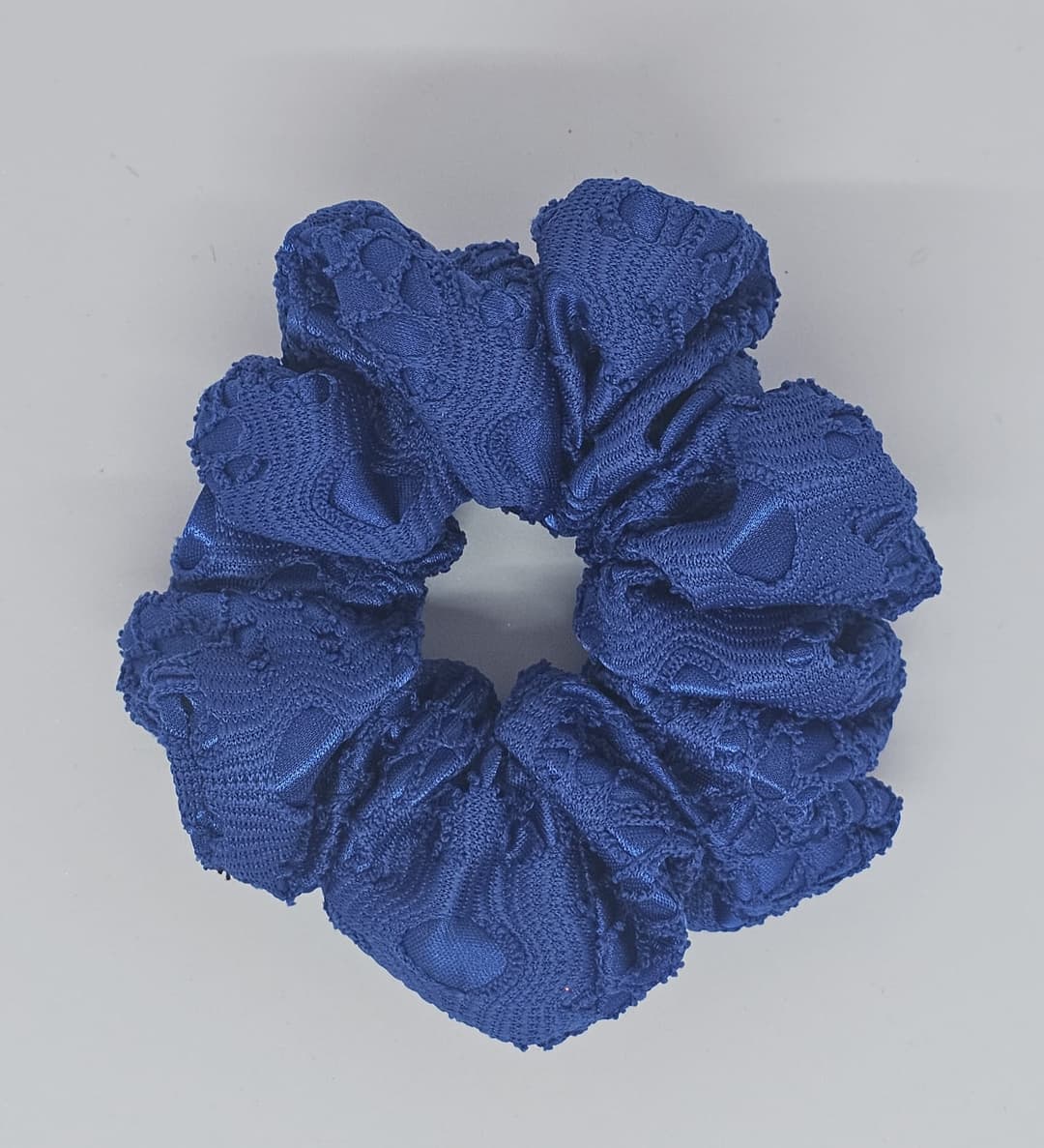 Zero Waste Scrunchie Bright Blue Lace